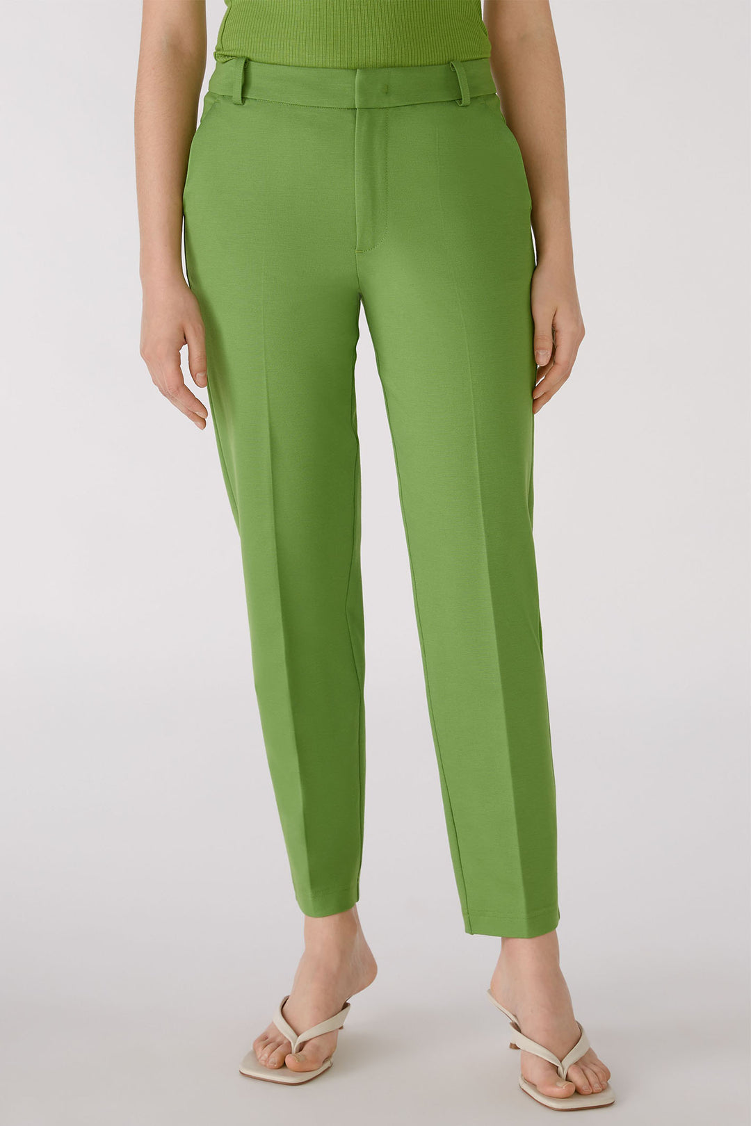 Oui 88390 Green Feylia Jersey Trousers - Olivia Grace Fashion
