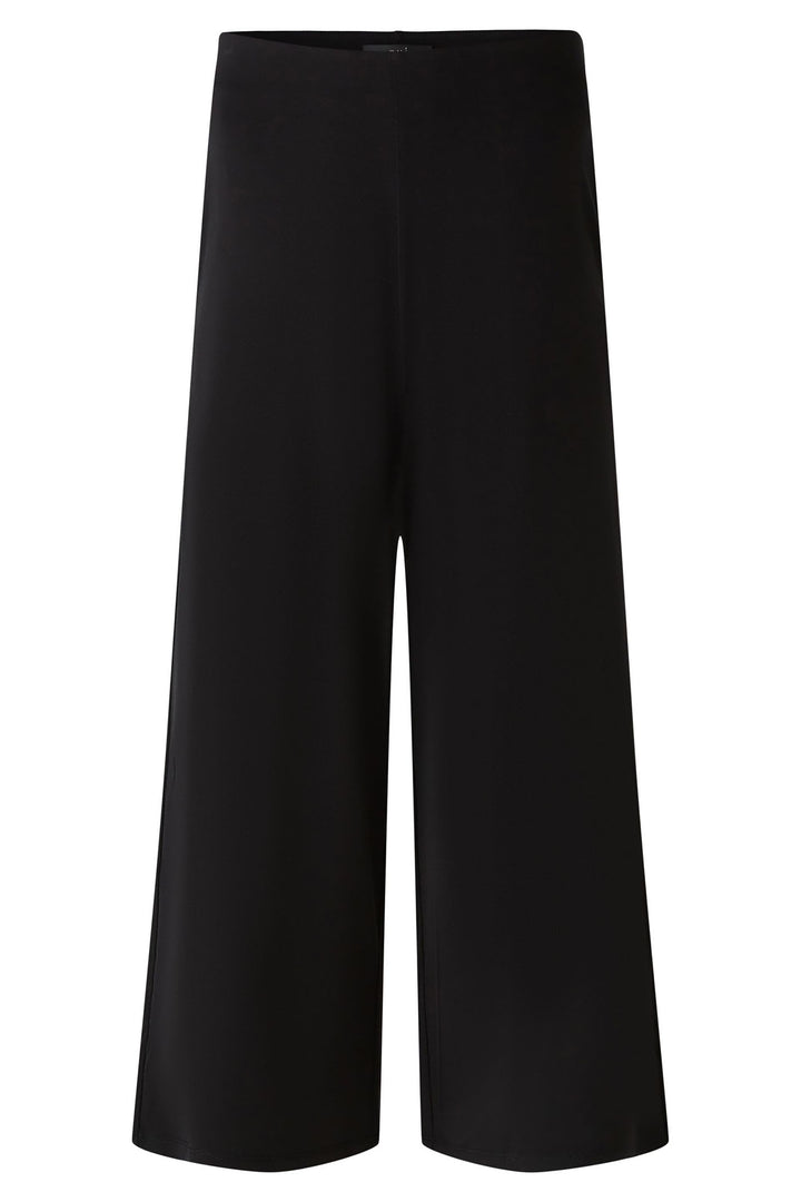 Oui 88391 Black Pull-On Culotte Trousers - Olivia Grace Fashion