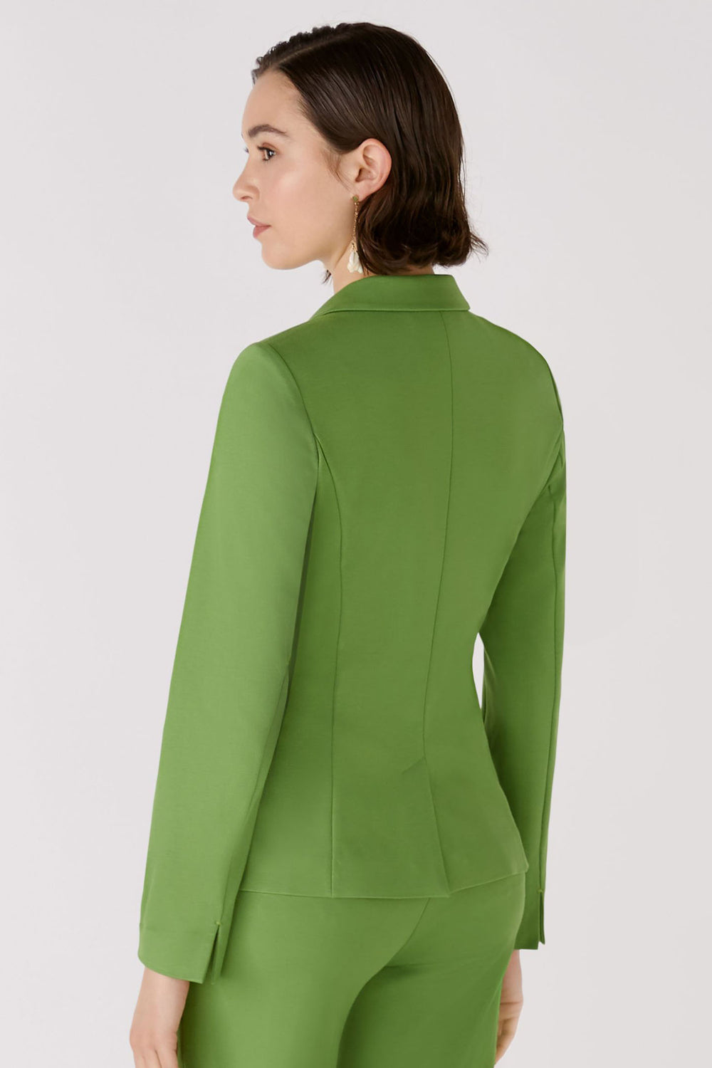 Oui 88450 Green Cloyee Two Button Blazer Jacket - Olivia Grace Fashion