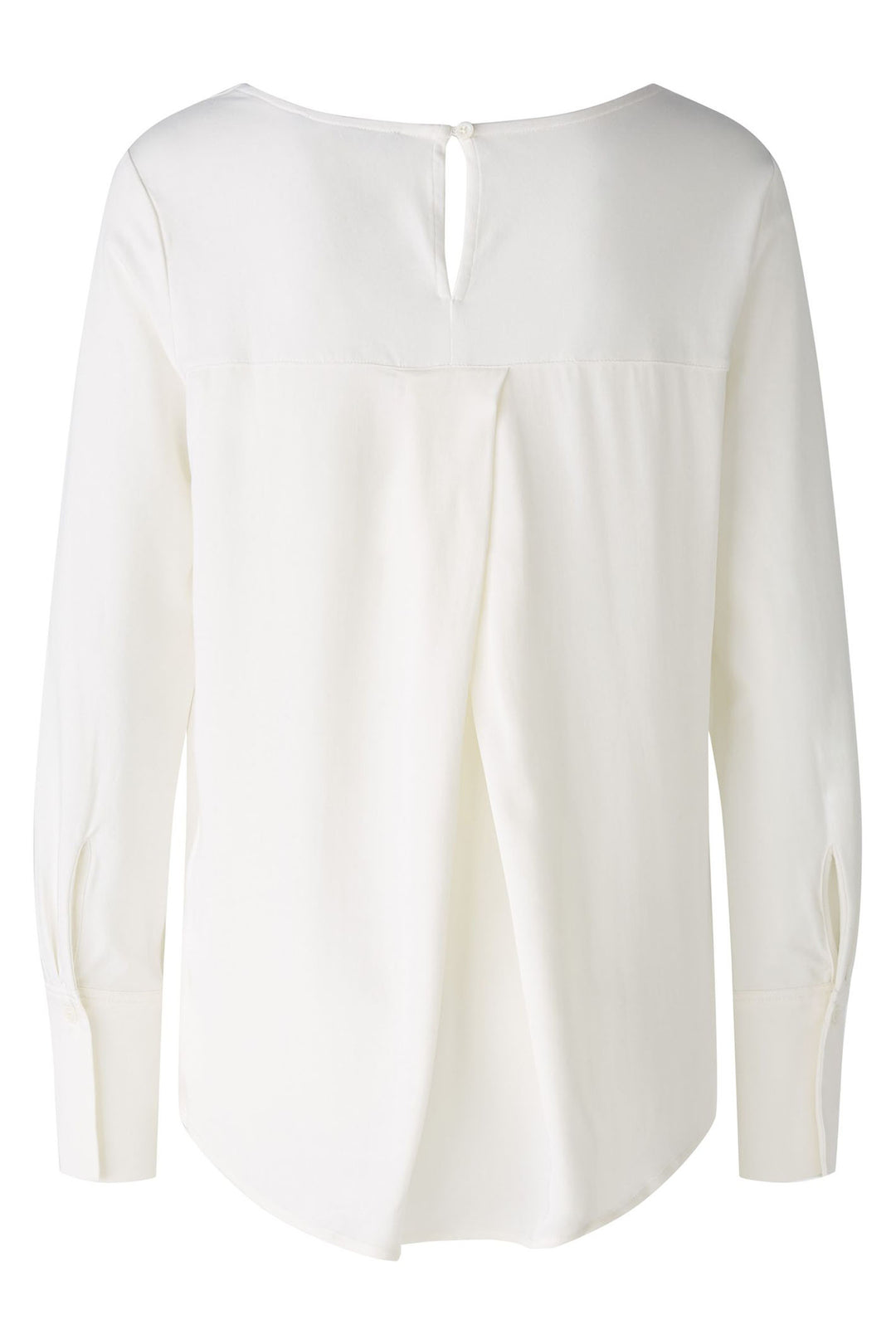 Oui 89271 White Round Necked Blouse - Olivia Grace Fashion