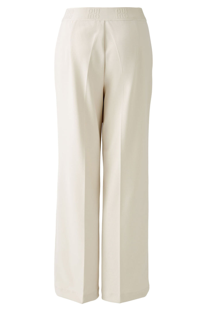 Oui 91737 Trousers Pull-On Wide Leg Off White - Olivia Grace Fashion