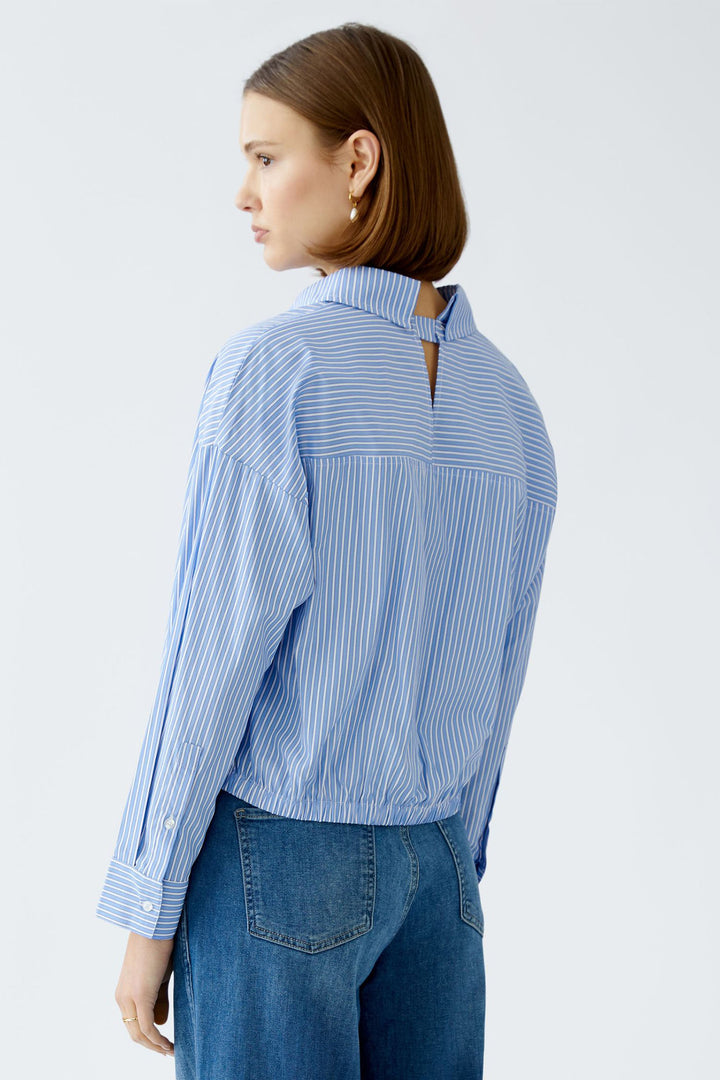 Oui Blouse Blue White Stripe 89888 0531 - Olivia Grace Fashion