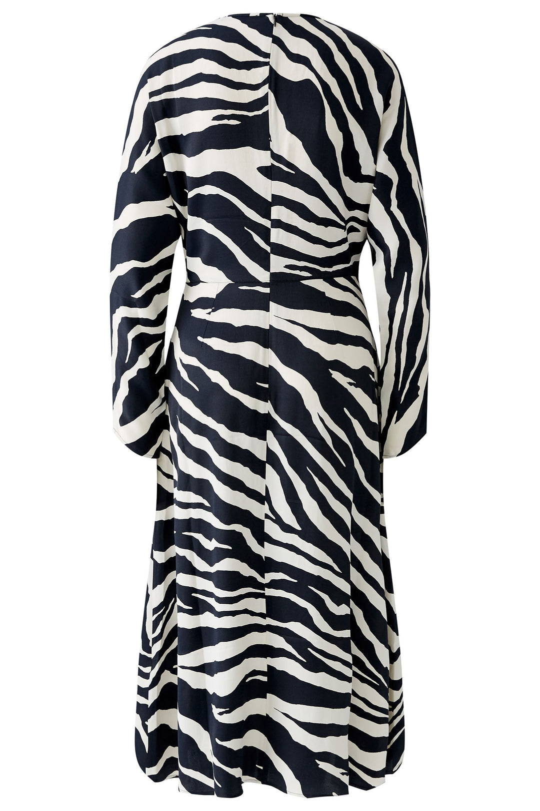 Oui Dress Midi Zebra Print Black Off-White 90633-0991 - Olivia Grace Fashion