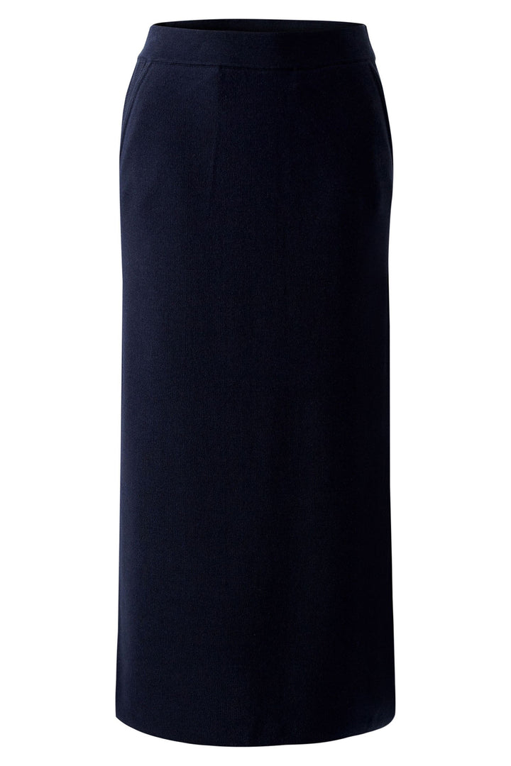 Oui Knit Skirt Dark Blue Pull-On 91804 5742 - Olivia Grace Fashion