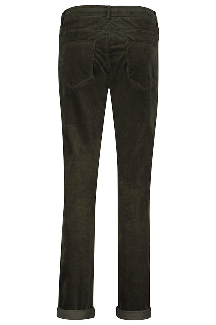 Red Button SRB4052 Tessy Dark Green Velvet Pull On Trousers - Olivia Grace Fashion
