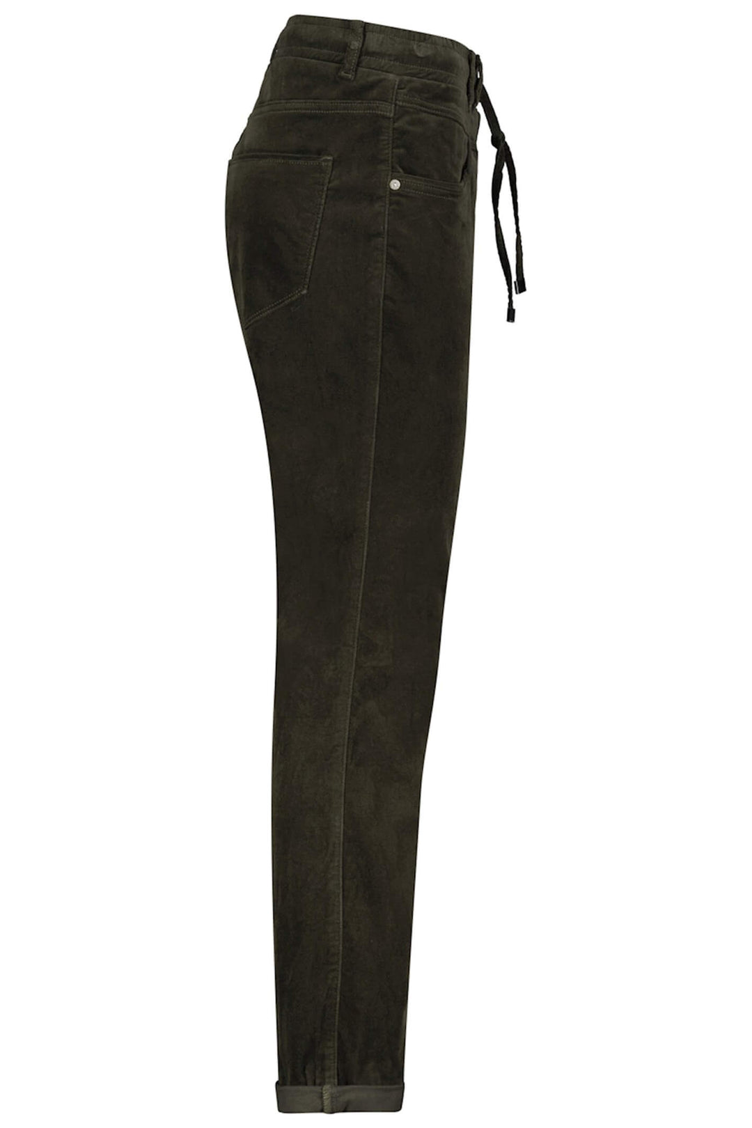 Red Button SRB4052 Tessy Dark Green Velvet Pull On Trousers - Olivia Grace Fashion