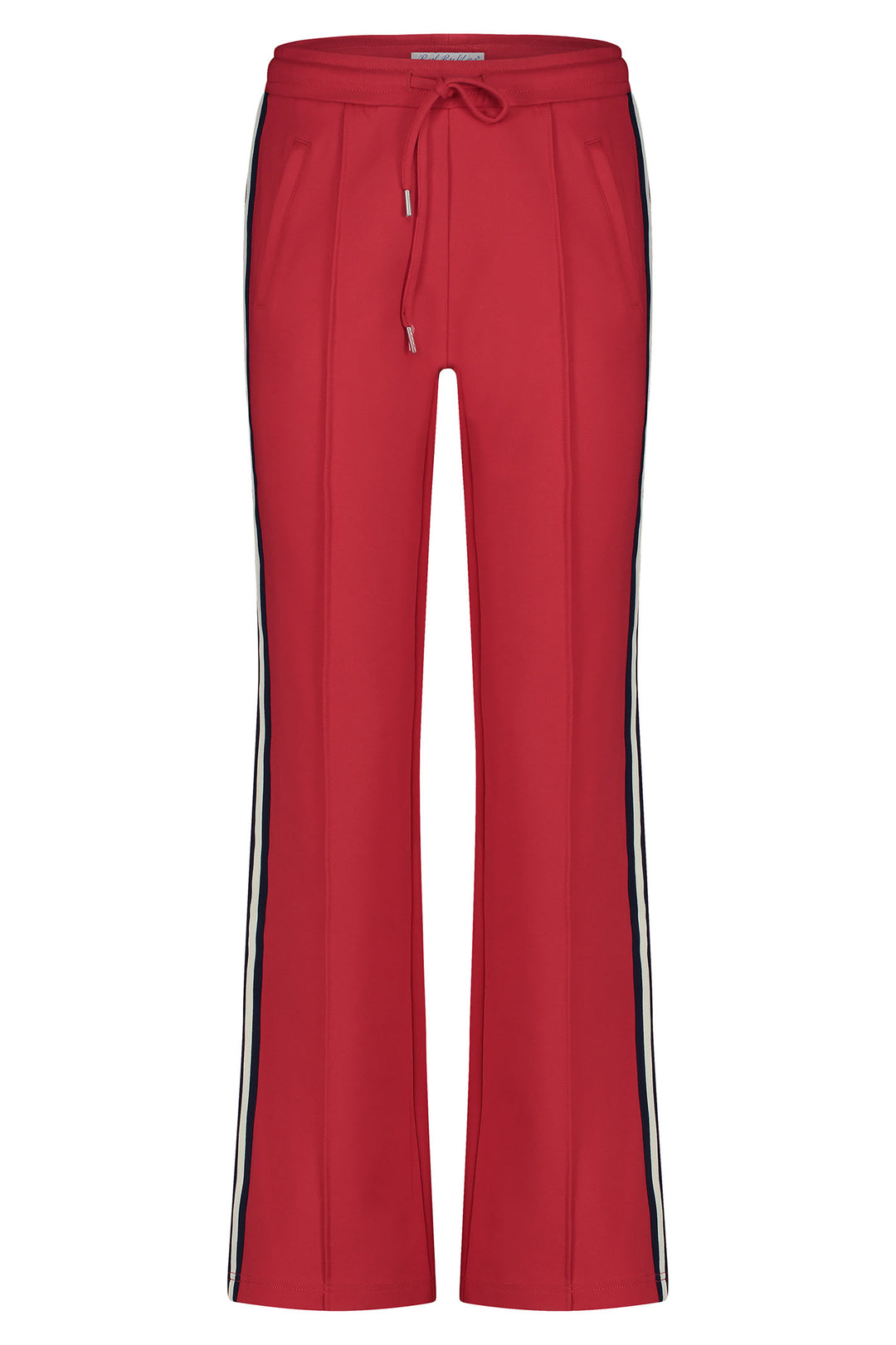 Red Button SRB4482B Red Colette Trousers Punta Drawstring With Sidetape - Olivia Grace Fashion