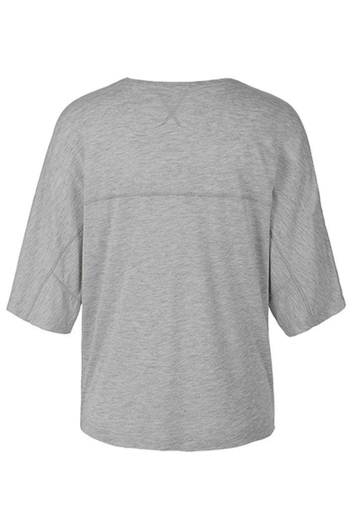 Riani Women's Top Silver Stone Grey V-Neck Short Sleeve 478485-8309-912 - Olivia Grace Fashion