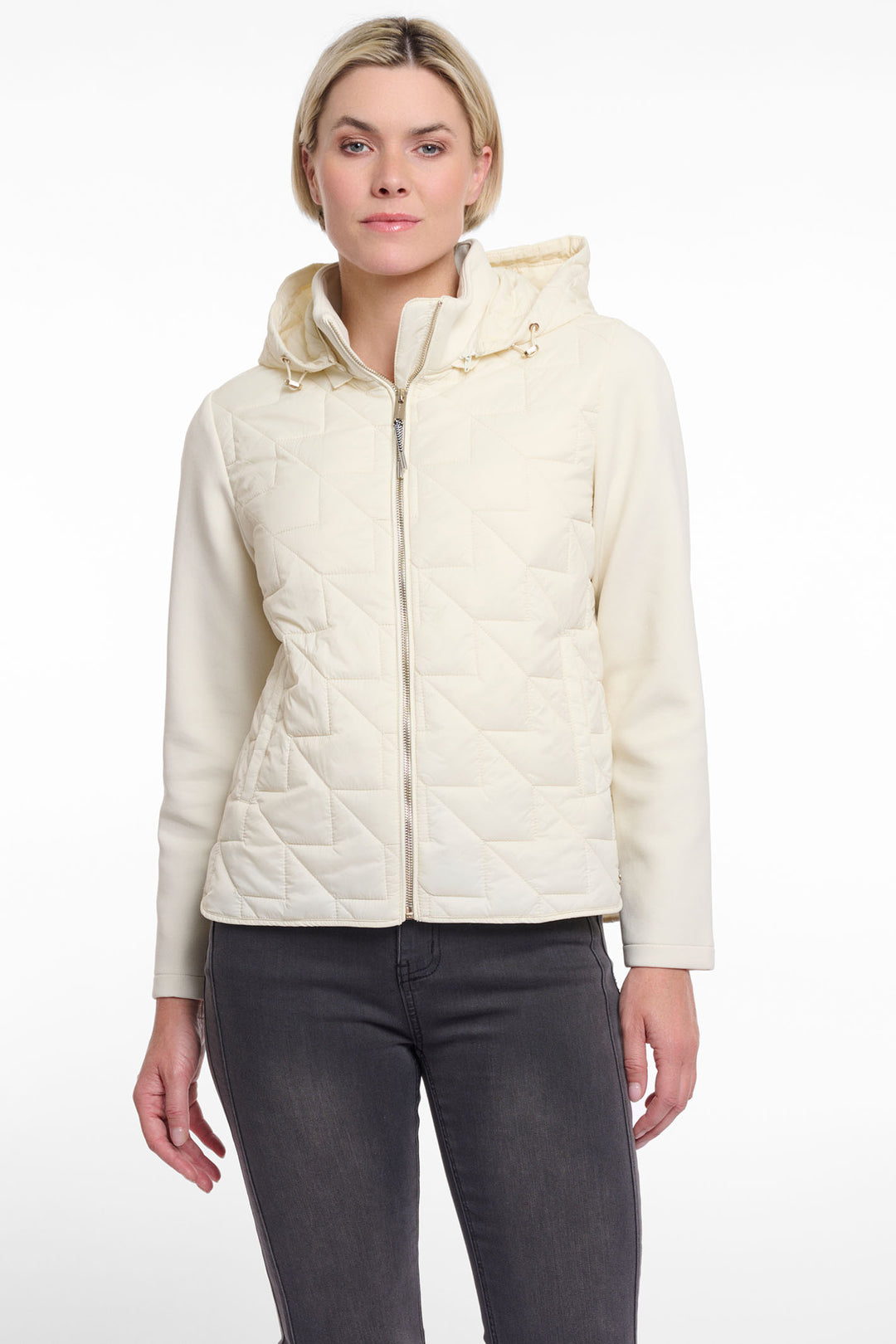 Rino & Pelle Gisela Light Quilted Jacket Birch Cream 7002521 - Olivia Grace Fashion