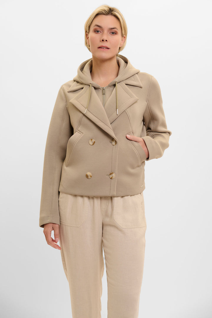 Rino & Pelle Jennifer Double Breasted Jacket Dusty Khaki 7002521 - Olivia Grace Fashion