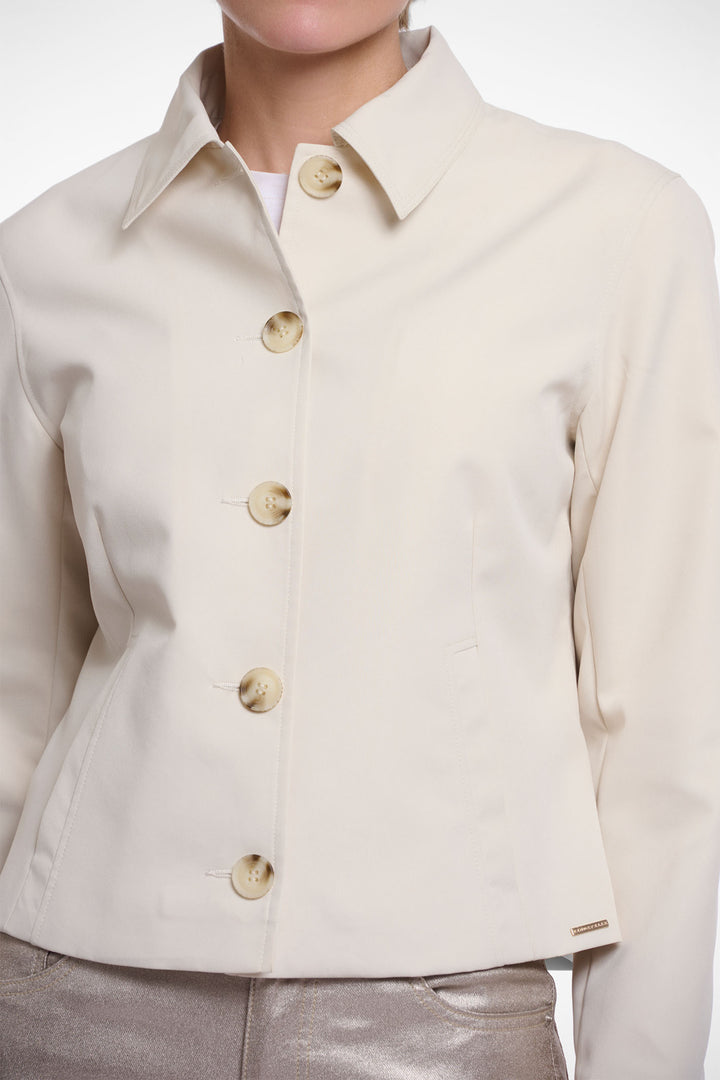 Rino & Pelle Odette Button through Jacket Birch Cream 7002521 - Olivia Grace Fashion