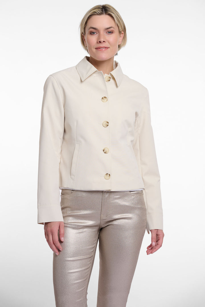 Rino & Pelle Odette Button through Jacket Birch Cream 7002521 - Olivia Grace Fashion