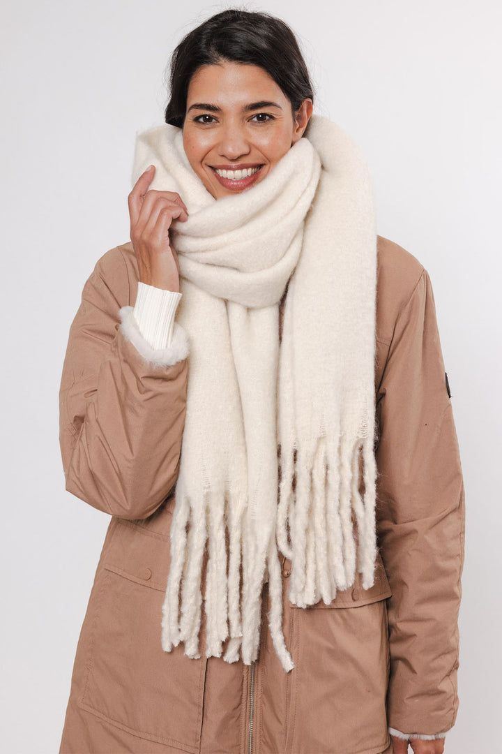 Rino & Pelle Scarf Gella 7002412 Birch Cream - Olivia Grace Fashion