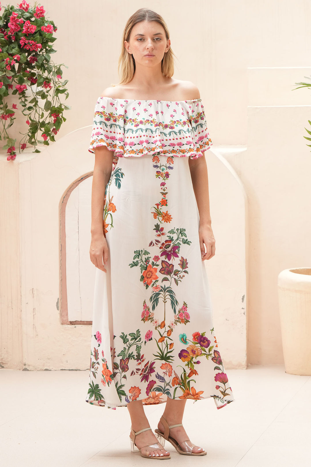 Stella Moretti Dress Ladybell Paradiso Floreale - Olivia Grace Fashion