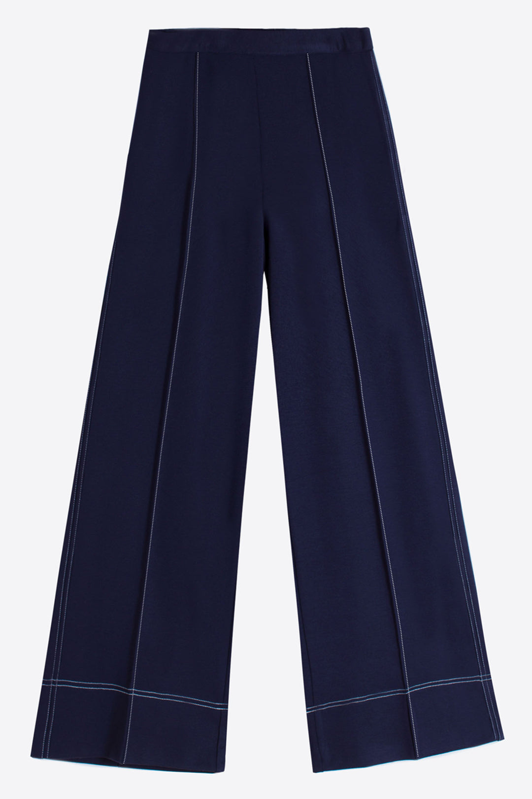 Vilagallo 32212 Navy Cropped Trousers - Olivia Grace Fashion