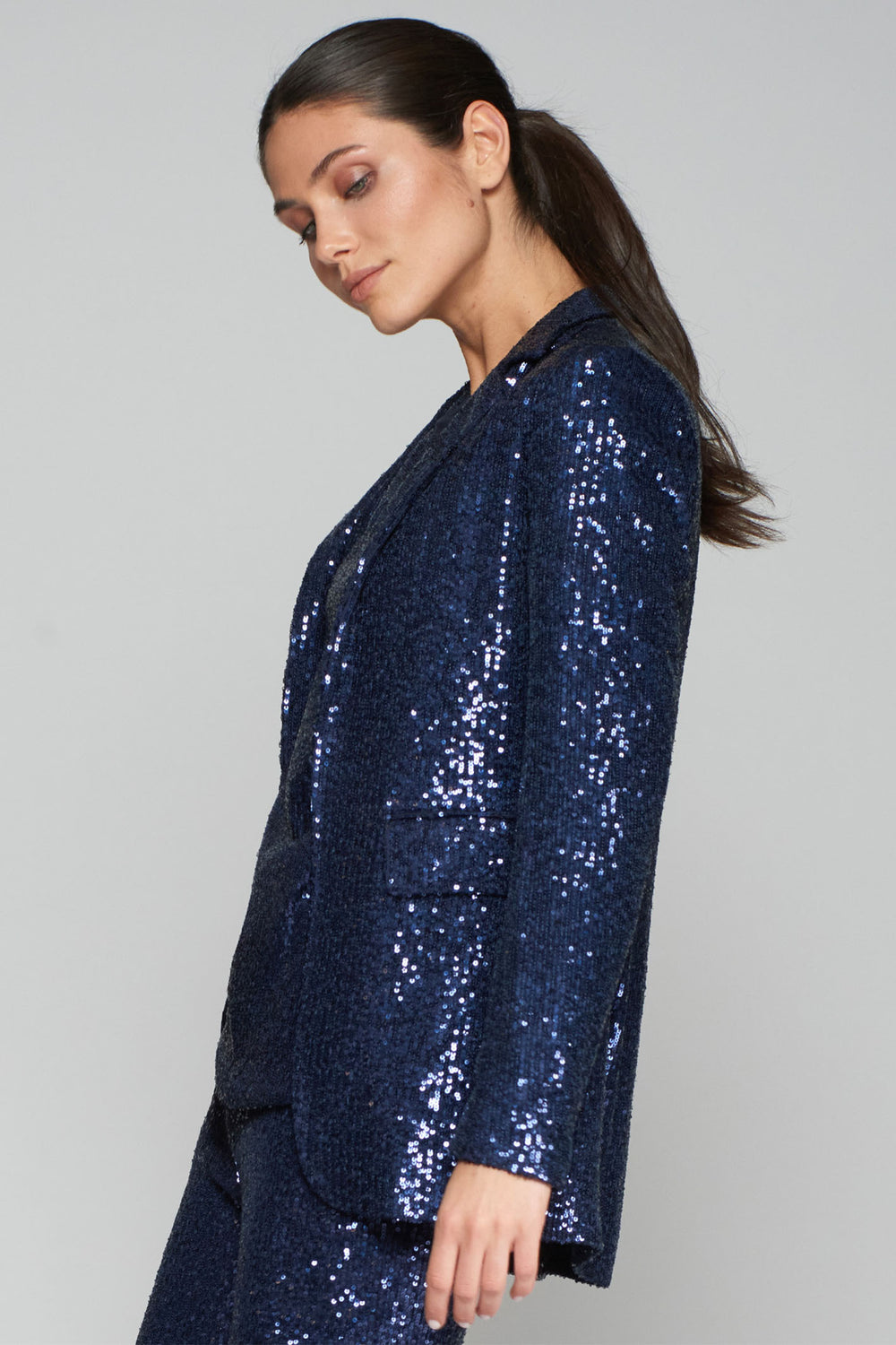 Vilagallo Jacket Navy Sequin 31601 - Olivia Grace Fashion