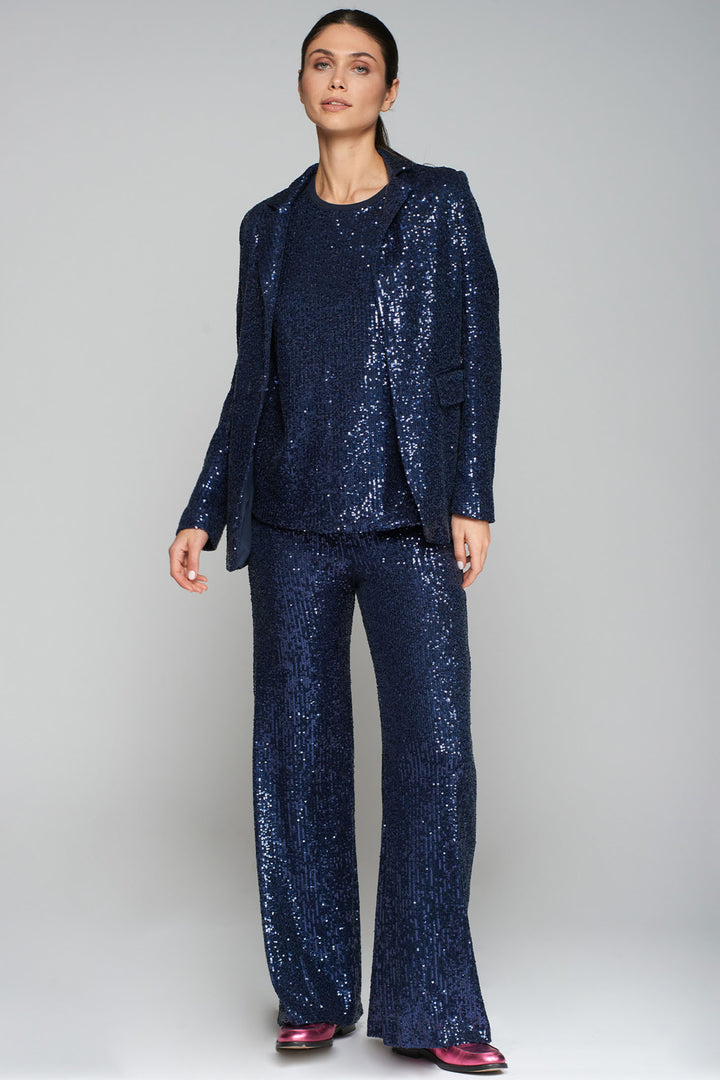 Vilagallo Jacket Navy Sequin 31601 - Olivia Grace Fashion