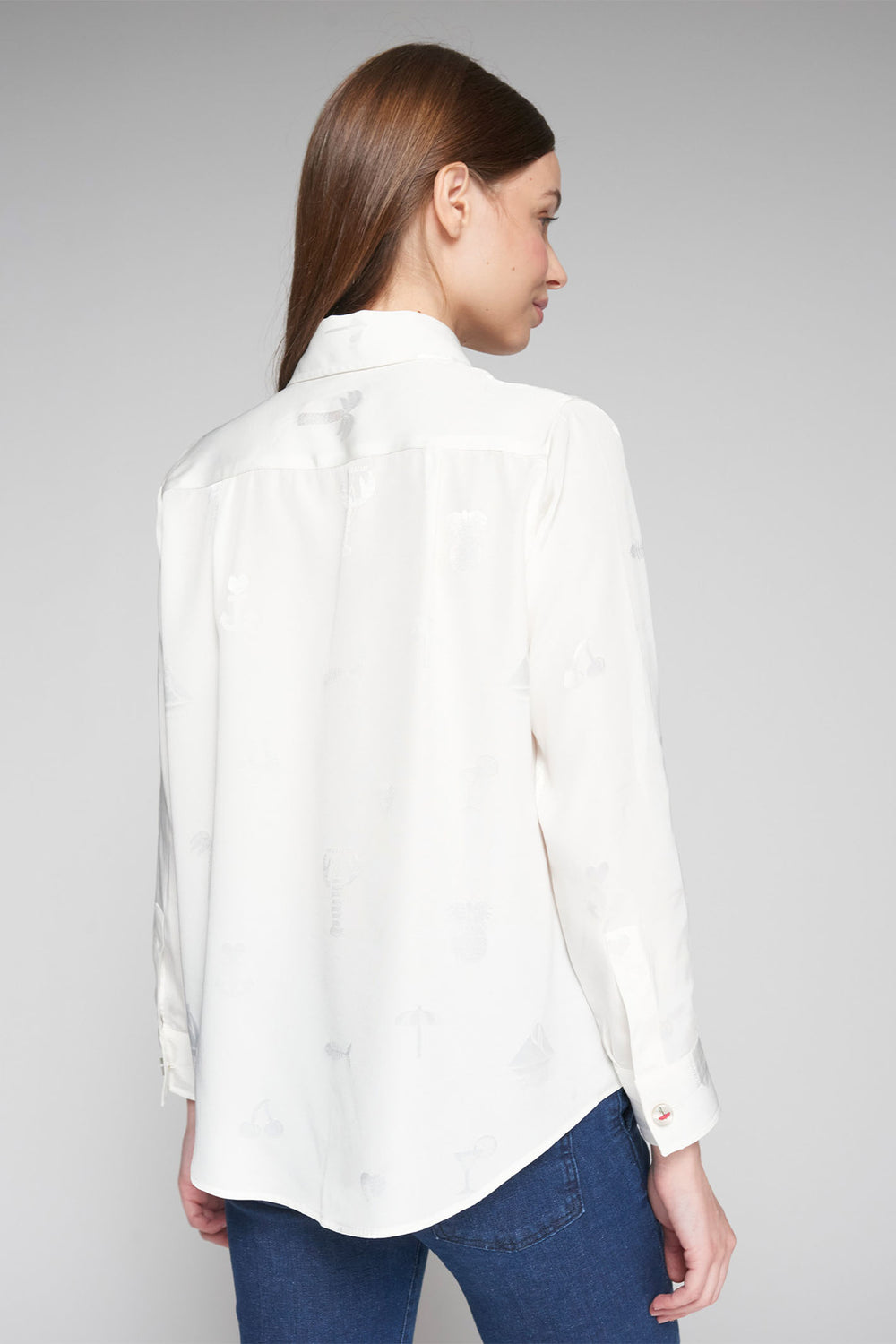 Vilagallo Shirt Holiday Embroidered White 32455 - Olivia Grace Fashion