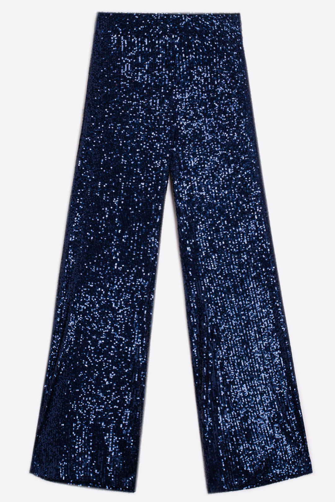 Vilagallo Trousers Navy Sequin Wide Leg 31627