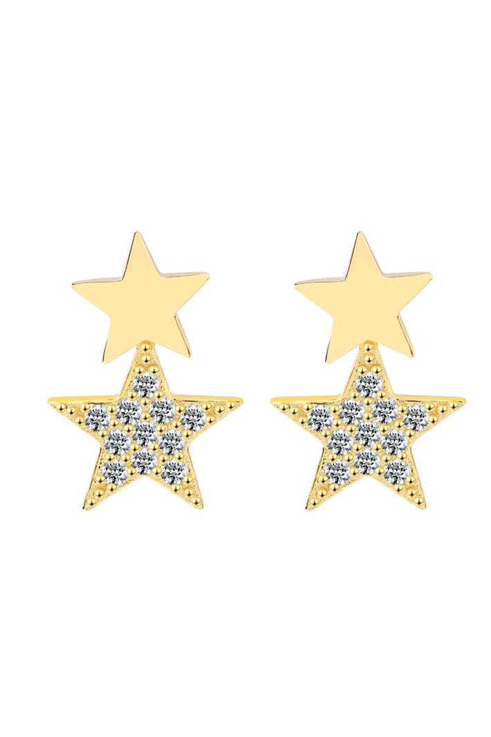 iCandi Rocks Vega Star Earrings Gold - Olivia Grace Fashion