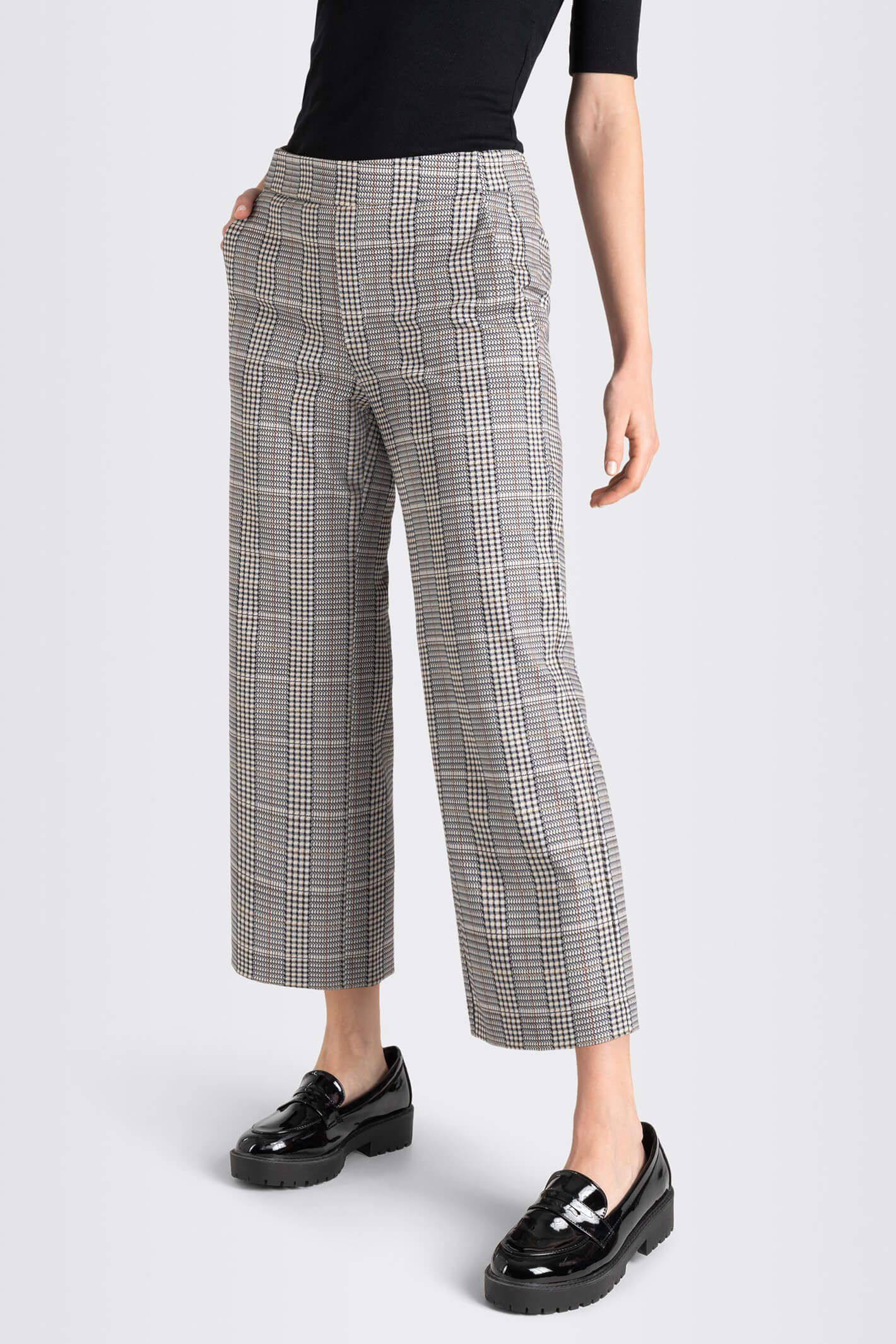 BOSS - Slim-fit cropped trousers in performance-stretch jersey