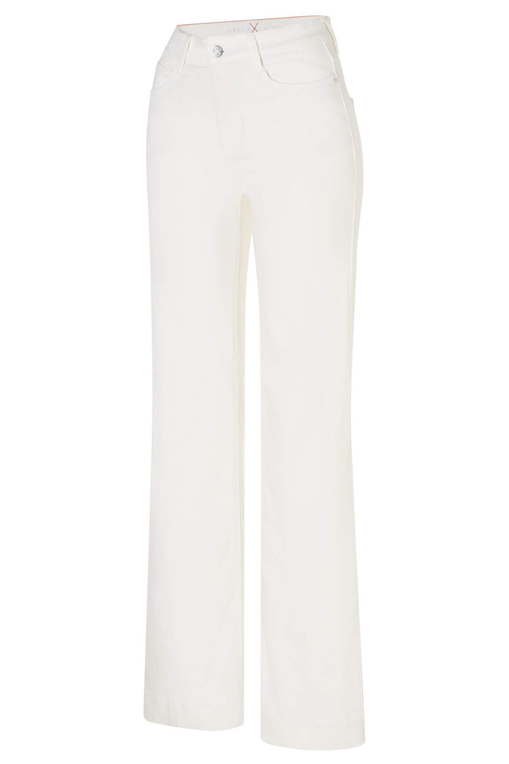 Mac Dream Wide 5439-90-0358 White Denim Mega Flex Jeans - Olivia Grace Fashion