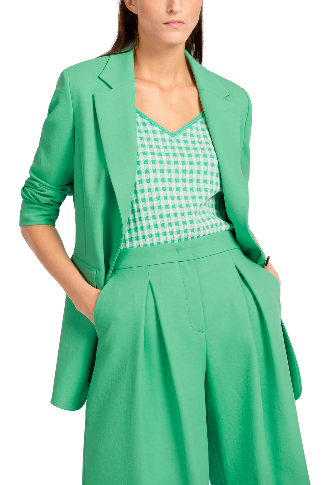 Marc Cain Collection UC 34.07 W03 Bright Jade Green Jacket - Olivia Grace Fashion
