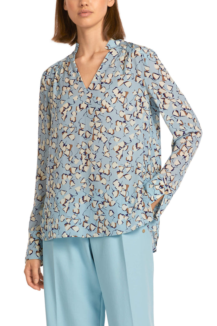 Marc Cain Collection UC 55.07 W34 Blue Print Top