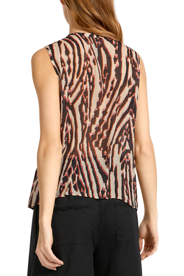 Marc Cain Collection UC 61.15 W86 Deep Red African Fairy Tale Ruffle Top - Olivia Grace Fashion