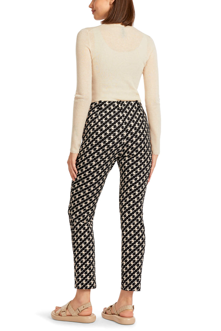 Marc Cain Collection UC 81.11 J11 Black Print Stretch Trousers - Olivia Grace Fashion