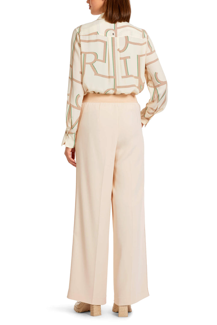 Marc Cain Collection UC 81.19 W56 Creme Wide Leg Trousers - Olivia Grace Fashion