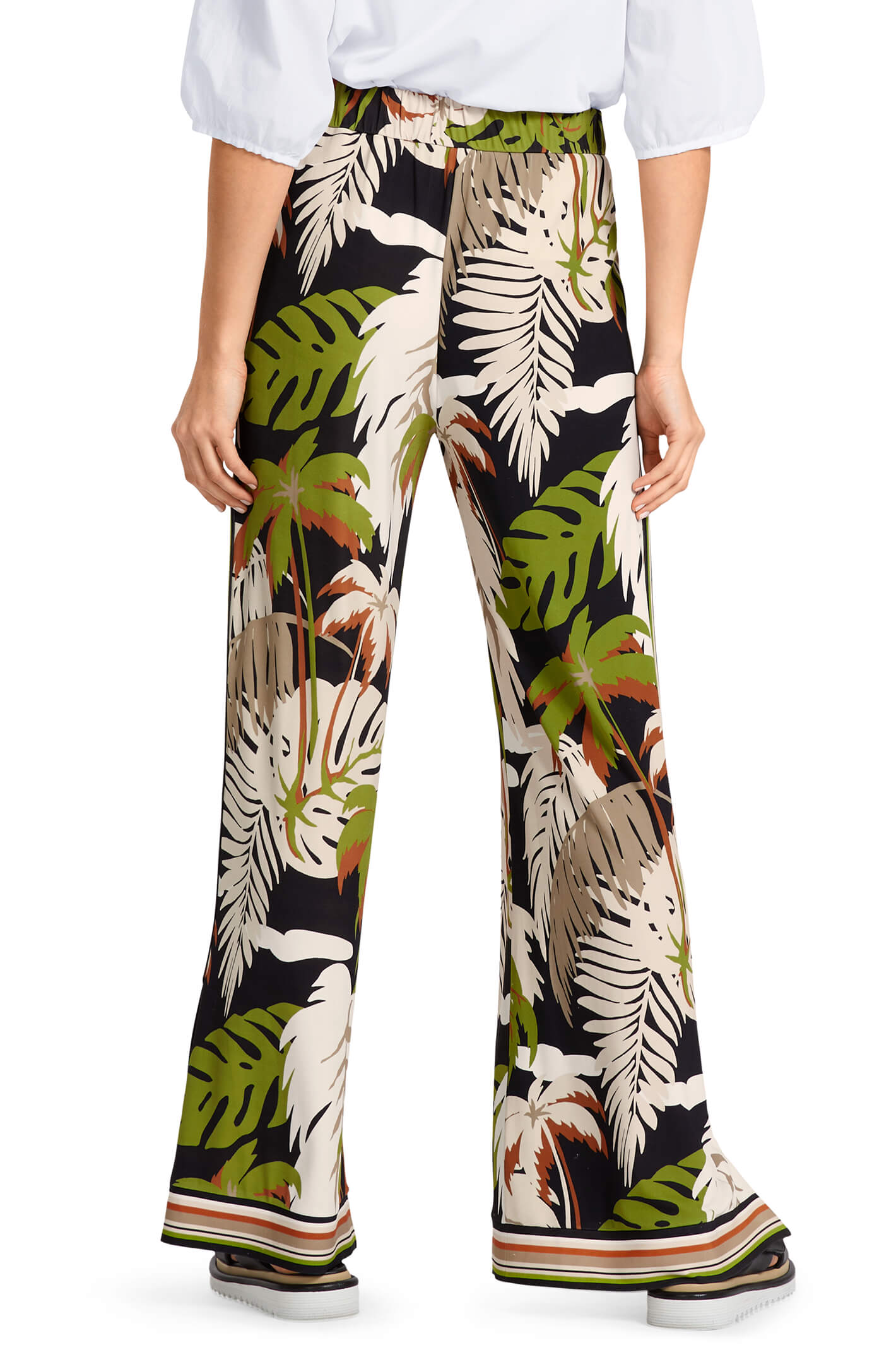 DEDICATED  Pants Koster Palm Leaves Beige