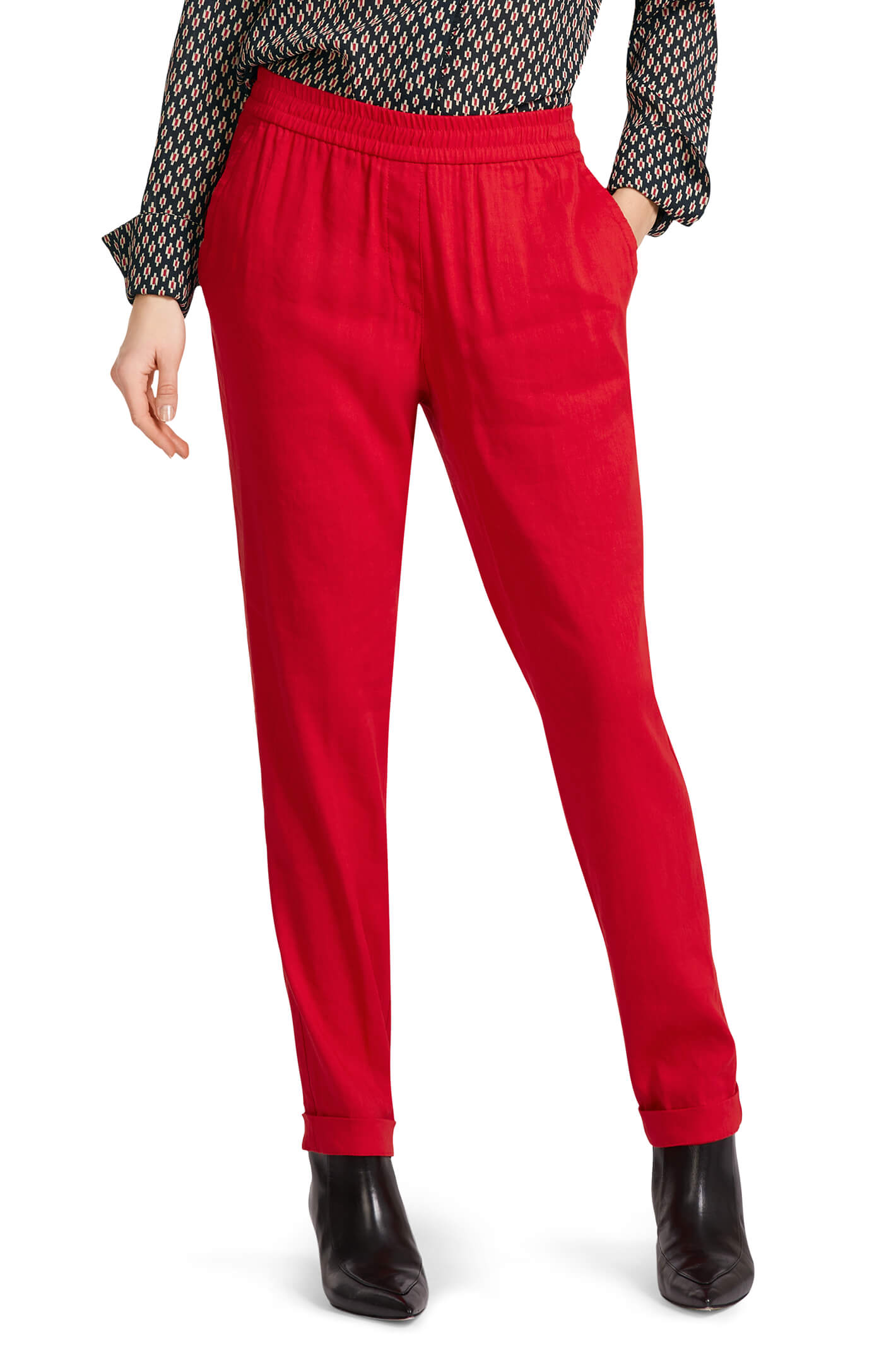 INCOTEX cotton trousers Slacks dark red  BRAUN Hamburg
