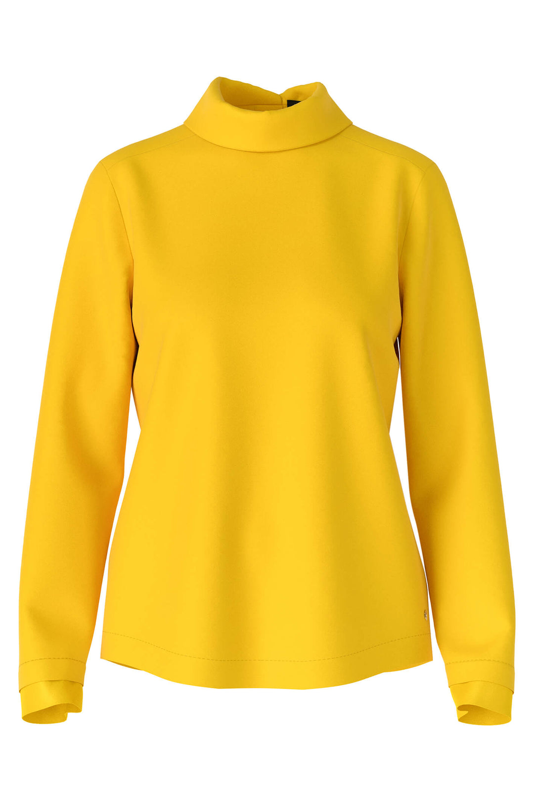 Marc Cain TC 55.13 W01 Saffron Yellow Reverse Collar Top - Olivia Grace Fashion