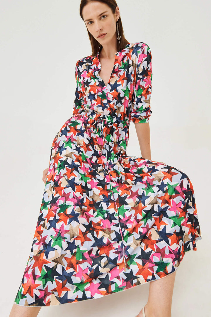 Marella Callas 2336210134200 Fuchsia Pink Print Jersey Dress - Olivia Grace Fashion