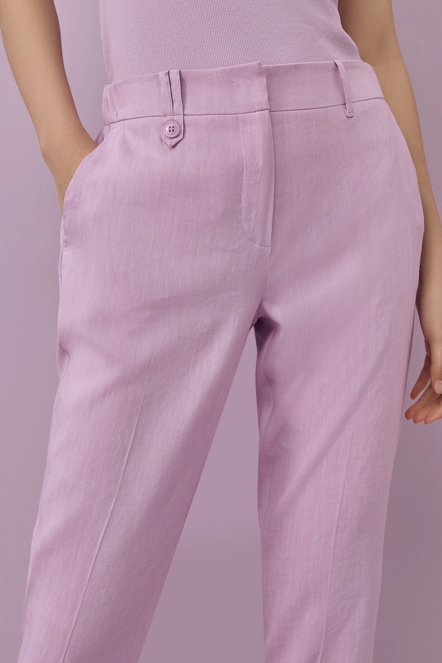 Madame Pleated Mauve Trouser | Buy SIZE 28 Trouser Online for | Glamly