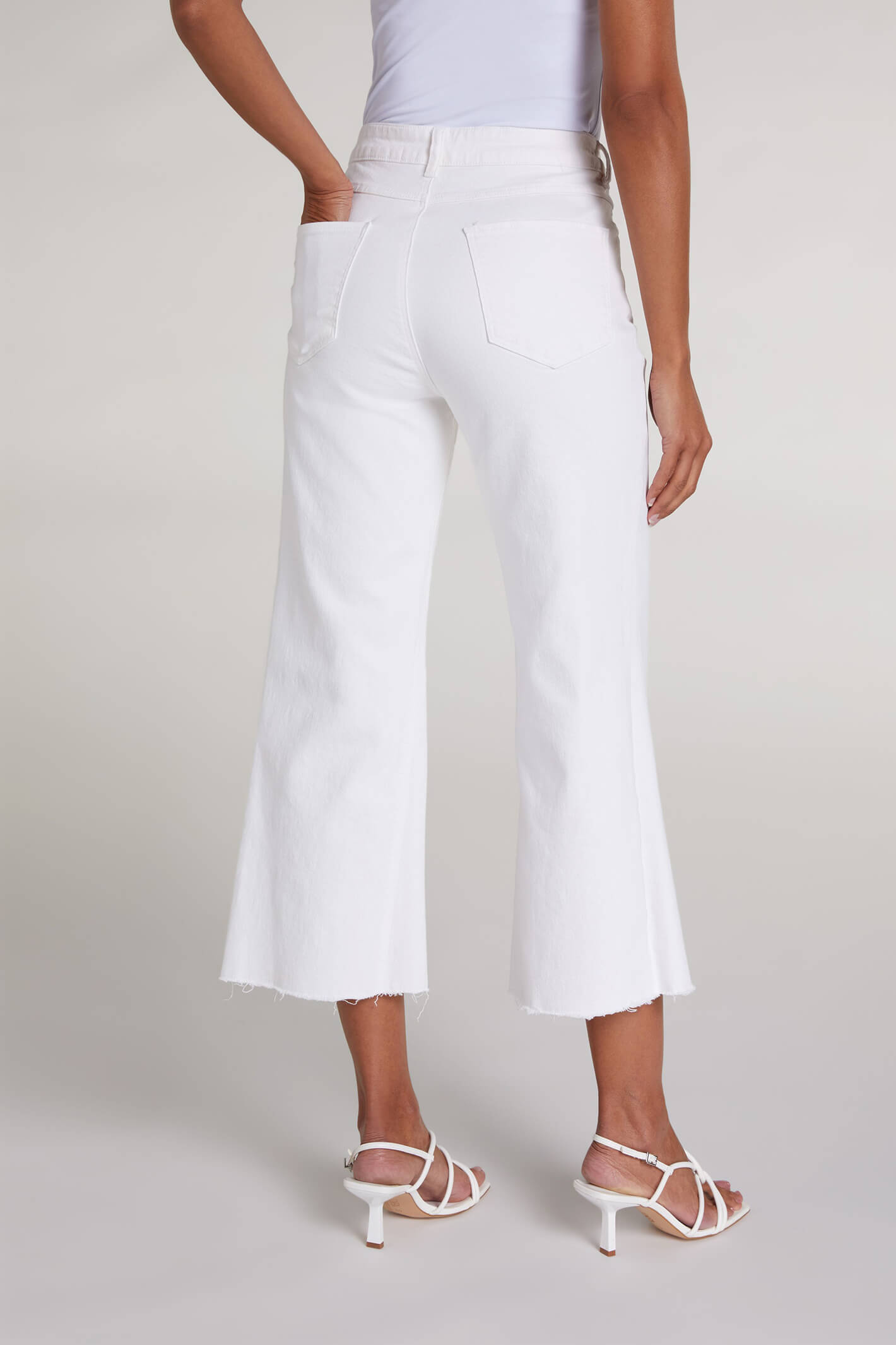 Raw edge hot sale white jeans