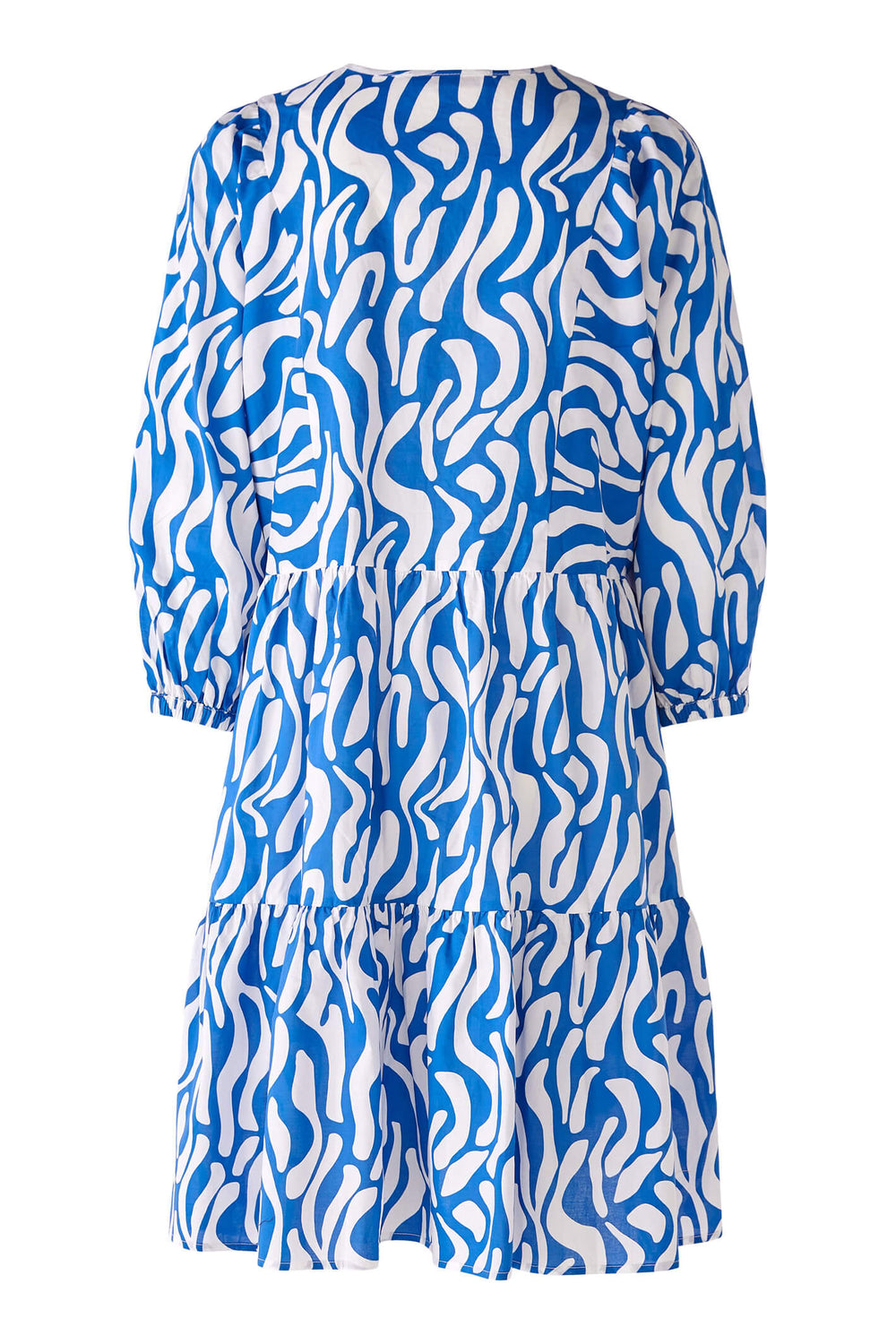 Oui 78550 Blue White Print Dress - Olivia Grace Fashion