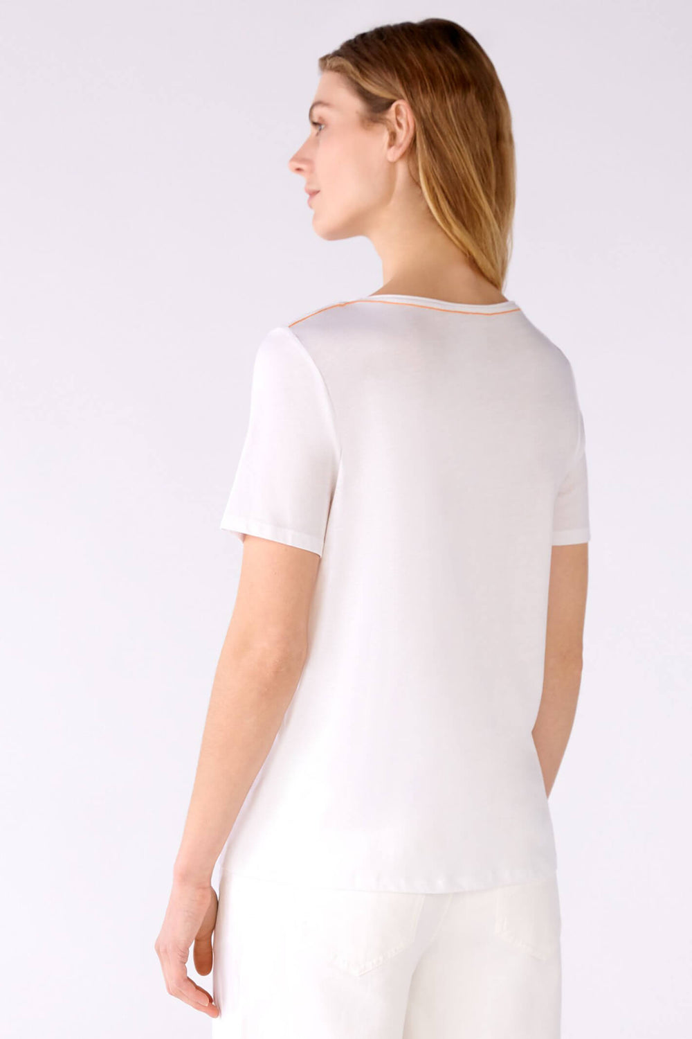 Oui 78613 Optic White Motif T-Shirt - Olivia Grace Fashion