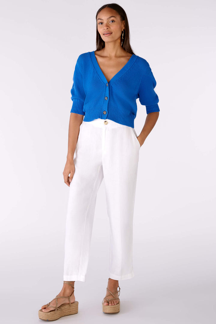 Oui 78875 Optic White Trousers - Olivia Grace Fashion