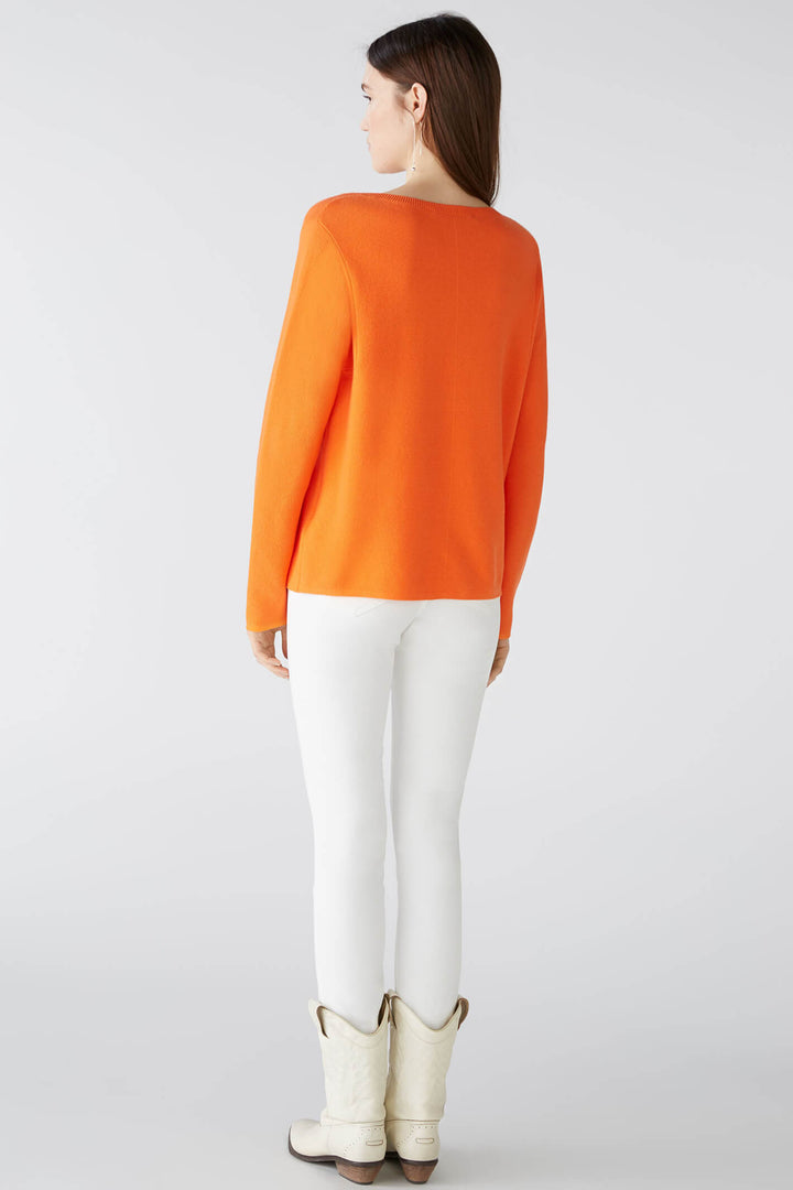 Oui 78919 Vermillion Orange Jumper - Olivia Grace Fashion