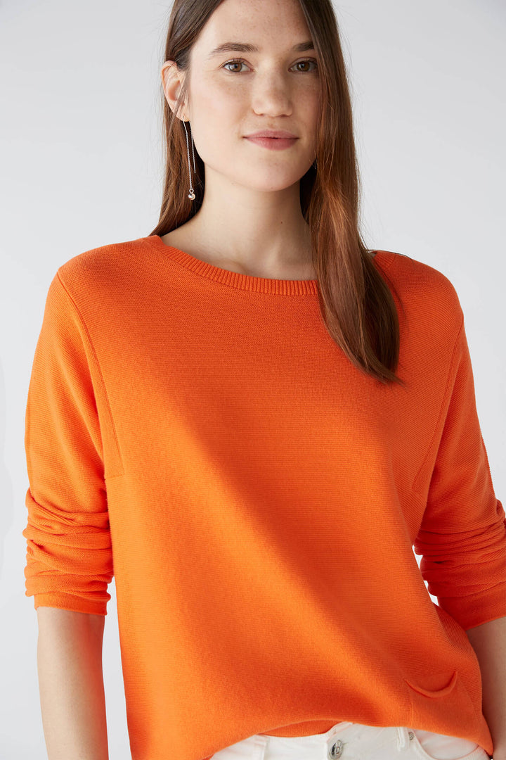 Oui 78919 Vermillion Orange Jumper - Olivia Grace Fashion