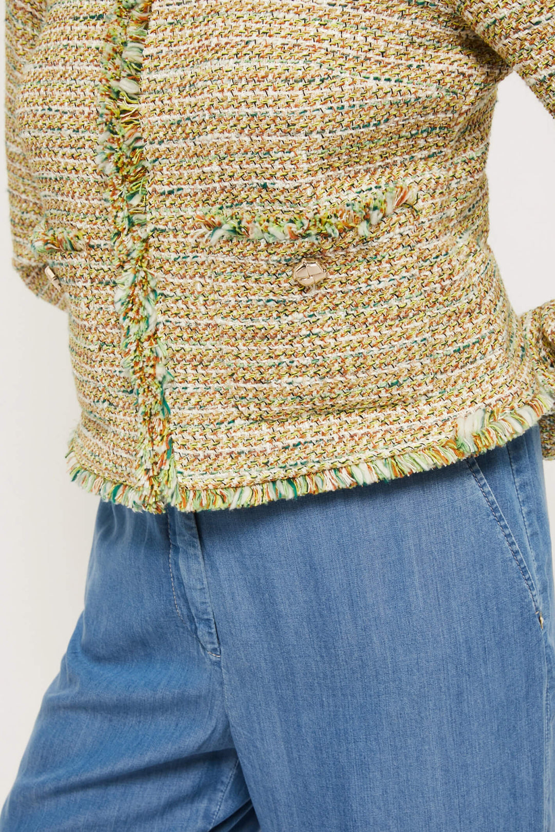 Pennyblack 10410323P Defile Green Basketweave Jacket - Olivia Grace Fashion