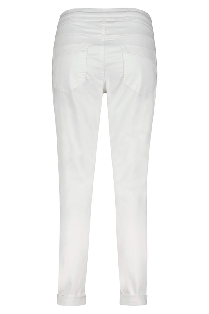 Red Button SRB3936 White Tessy Crop Jogger Trousers - Olivia Grace Fashion