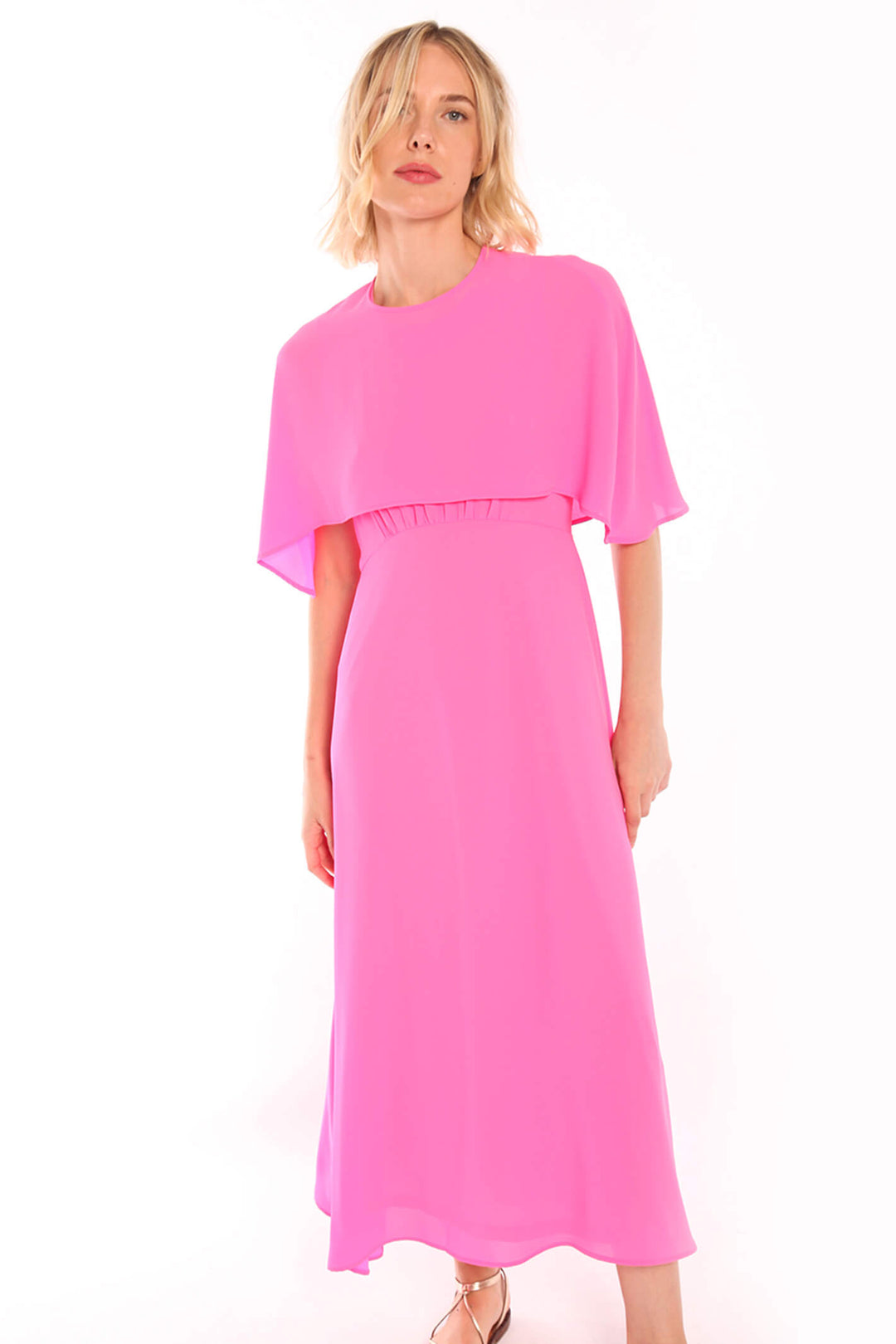 Vilagallo 30006 Pink Georgette Dress - Olivia Grace Fashion